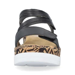 Rieker Women'S Wedge Sandals Night Black