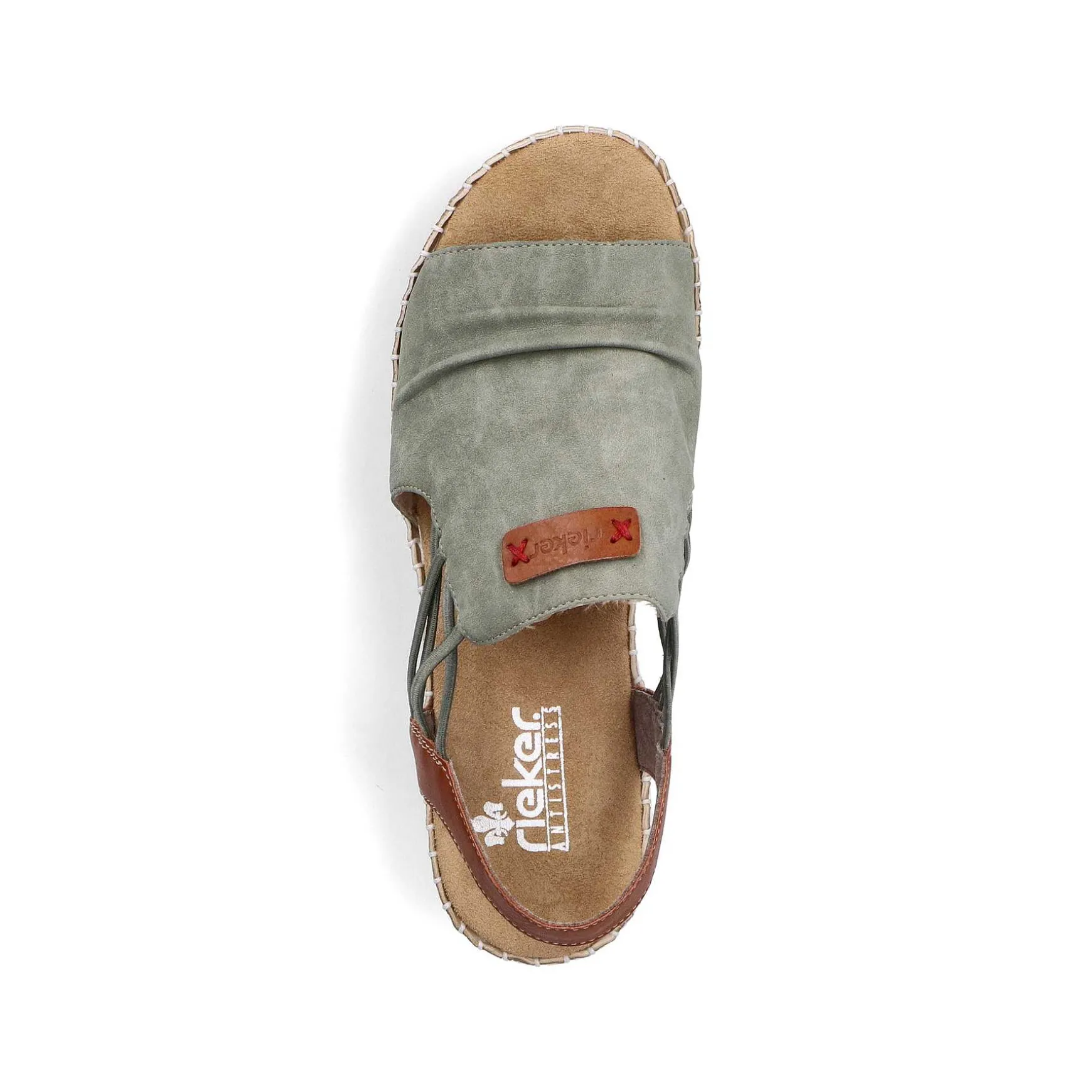 Rieker Women'S Wedge Sandals Khaki Green
