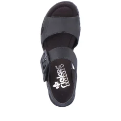 Rieker Women'S Wedge Sandals Jet Black