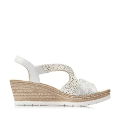 Rieker Women'S Wedge Sandals Altweis