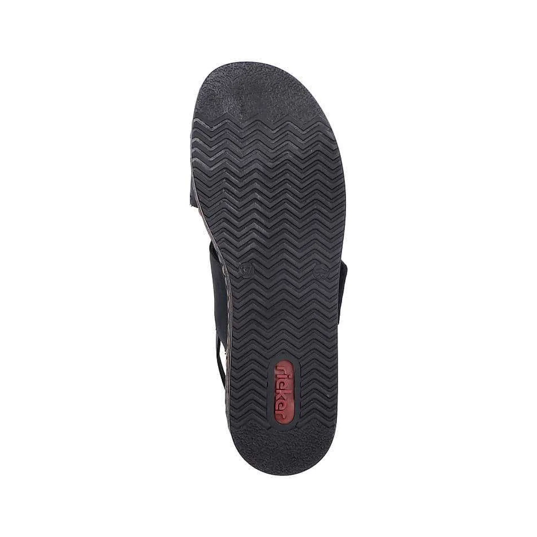 Rieker Women'S Wedge Sandals Jet Black