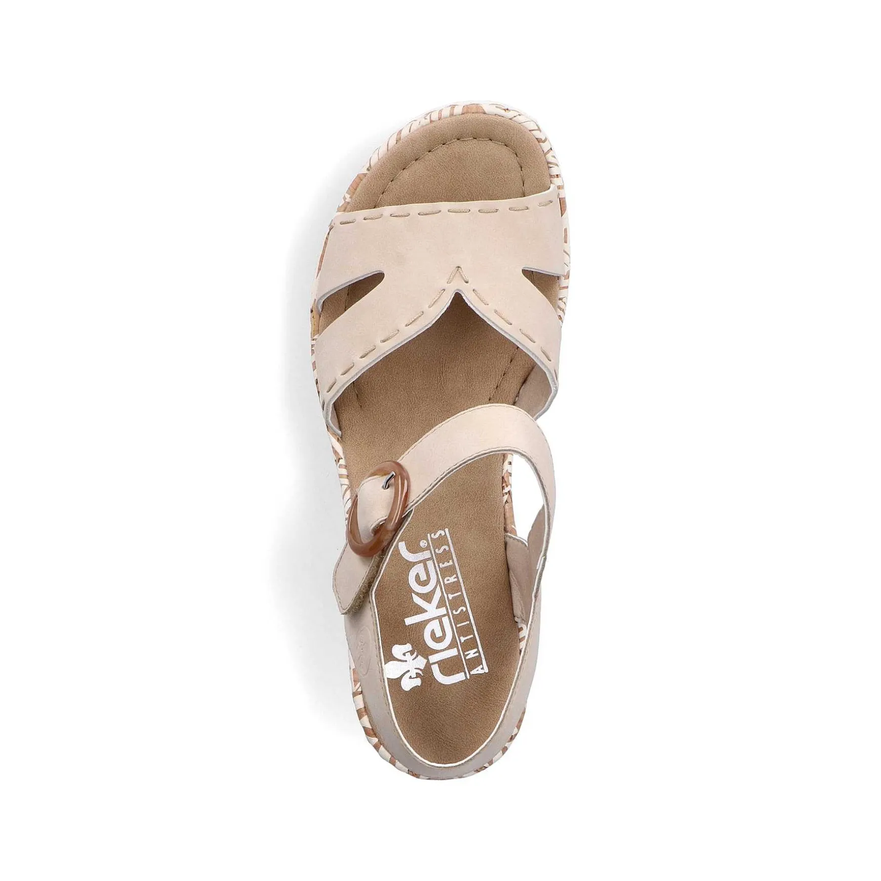 Rieker Women'S Wedge Sandals Champagne