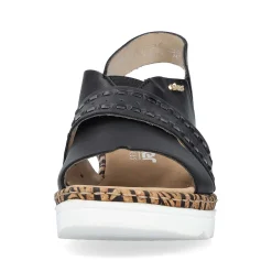 Rieker Women'S Wedge Sandals Night Black