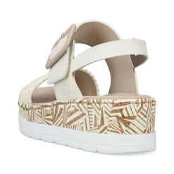 Rieker Women'S Wedge Sandals Light Beige