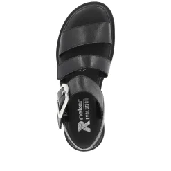 Rieker Women'S Wedge Sandals Midnight Black