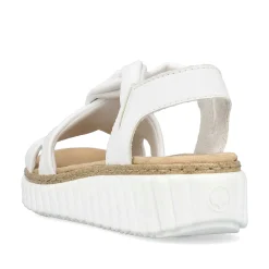Rieker Women'S Wedge Sandals Snow White