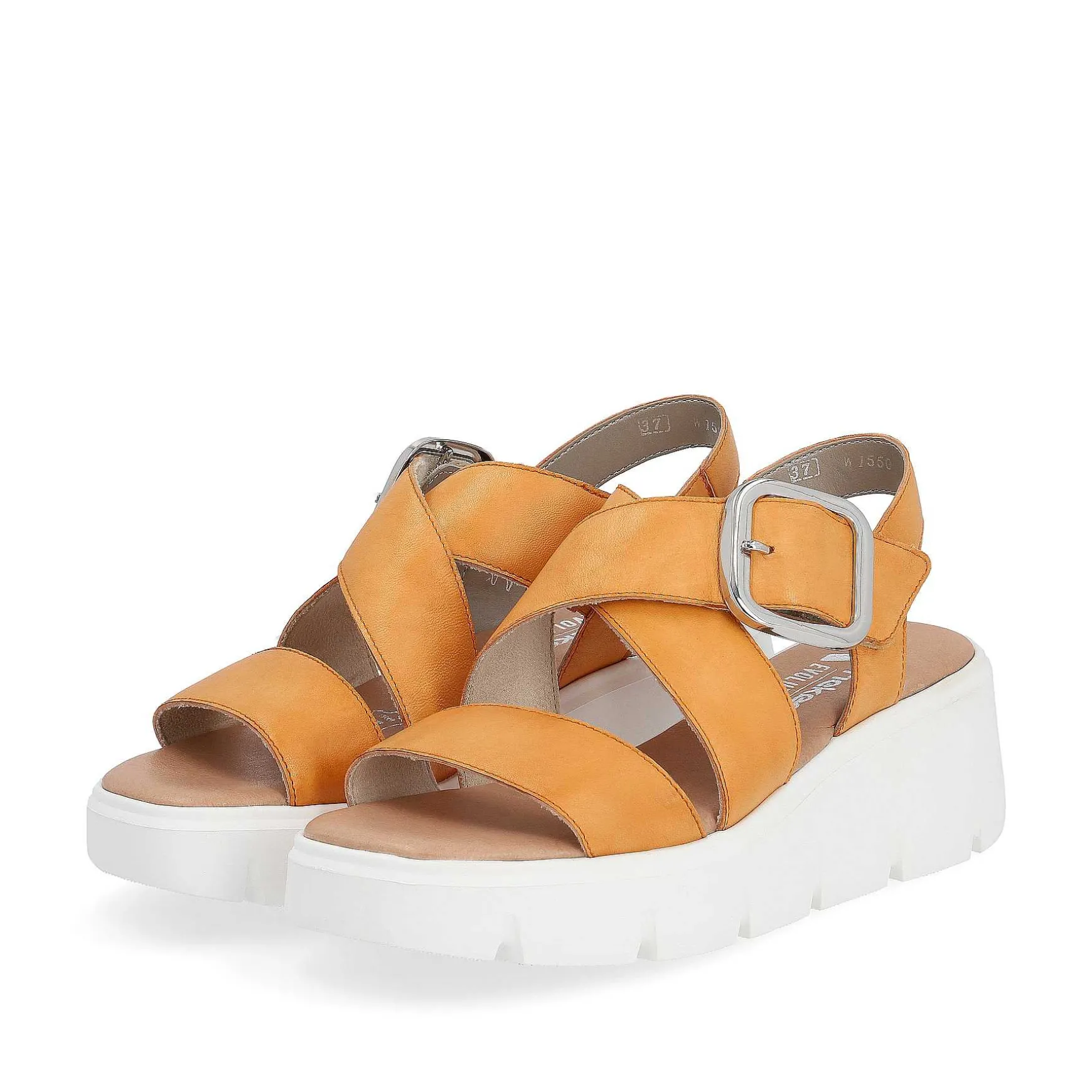 Rieker Women'S Wedge Sandals Saffron