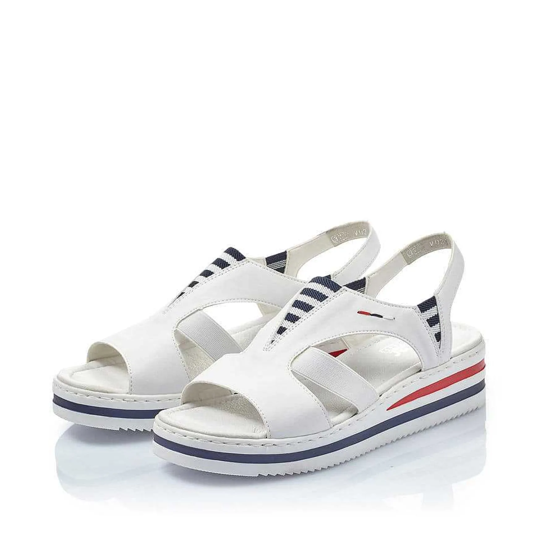 Rieker Women'S Wedge Sandals Pearl White