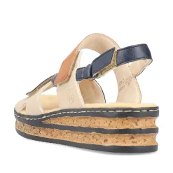 Rieker Women'S Wedge Sandals Slate Blue