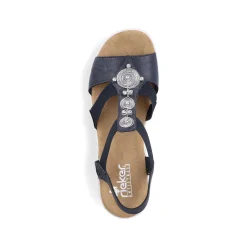 Rieker Women'S Wedge Sandals Navy Blue