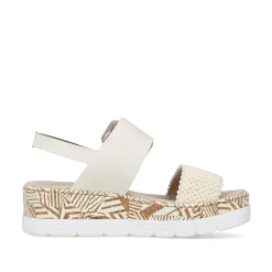 Rieker Women'S Wedge Sandals Light Beige