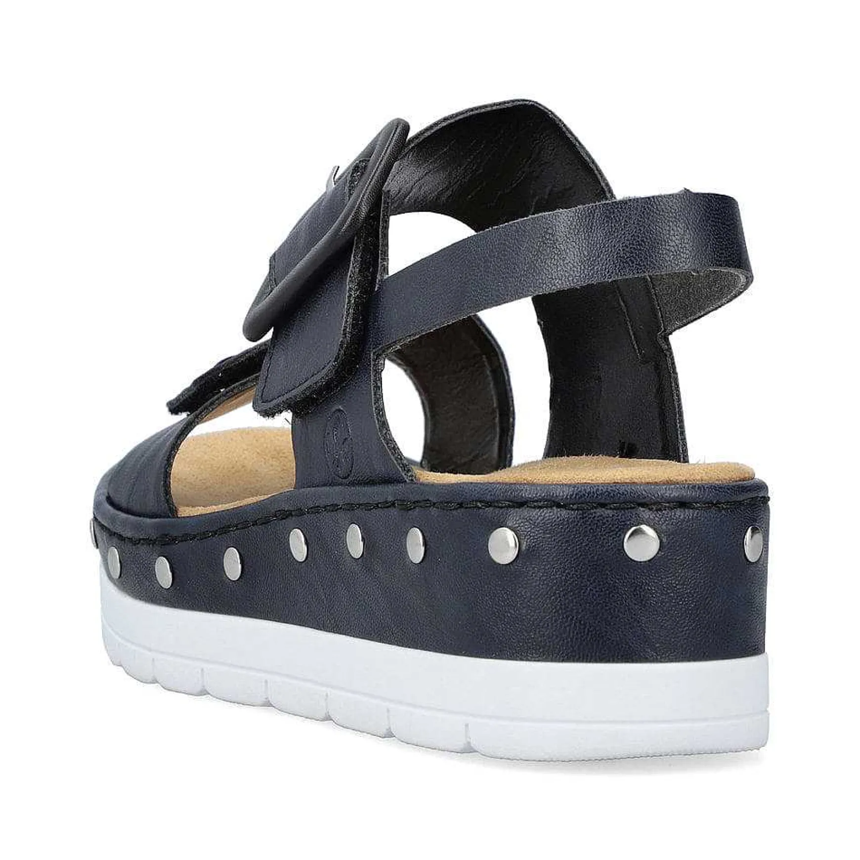 Rieker Women'S Wedge Sandals Navy Blue