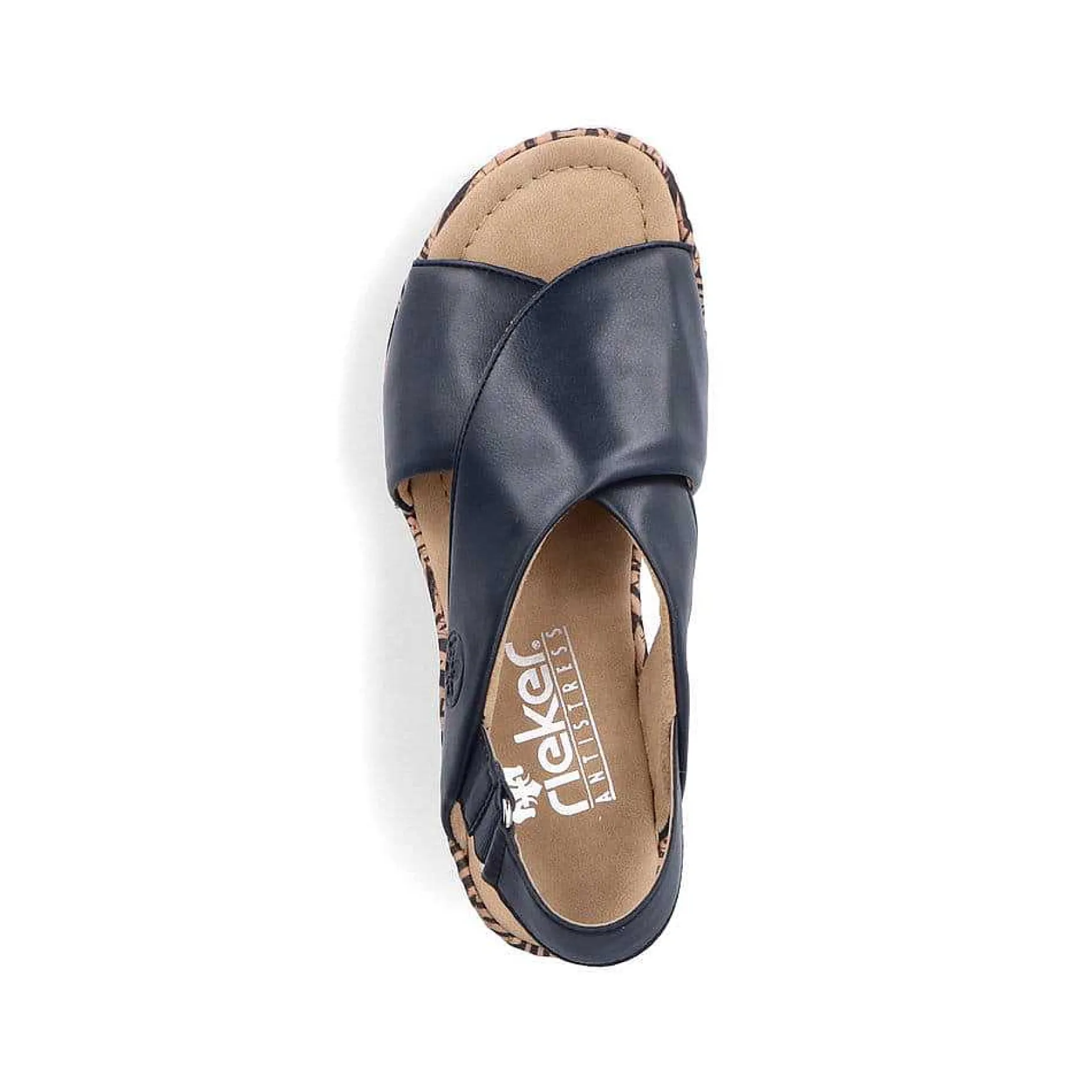 Rieker Women'S Wedge Sandals Navy Blue