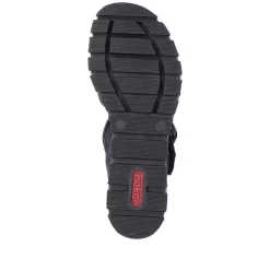 Rieker Women'S Wedge Sandals Jet Black