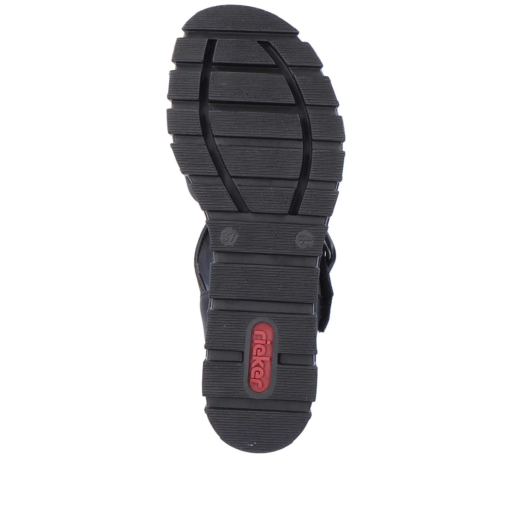 Rieker Women'S Wedge Sandals Jet Black