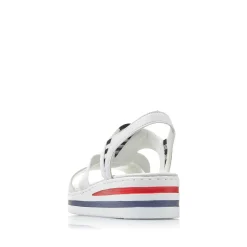 Rieker Women'S Wedge Sandals Pearl White