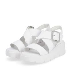 Rieker Women'S Wedge Sandals Antique White