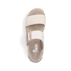 Rieker Women'S Wedge Sandals Light Beige
