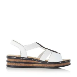 Rieker Women'S Wedge Sandals Pure White