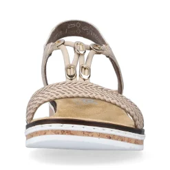 Rieker Women'S Wedge Sandals Beige