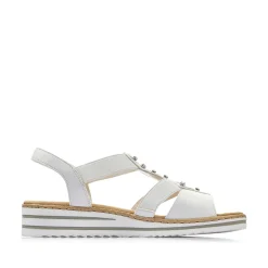 Rieker Women'S Wedge Sandals Pure White