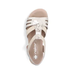 Rieker Women'S Wedge Sandals Light Beige