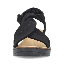 Rieker Women'S Wedge Sandals Jet Black