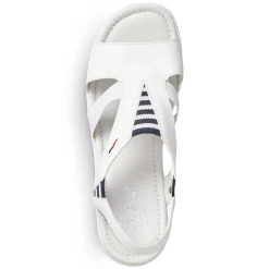 Rieker Women'S Wedge Sandals Pearl White