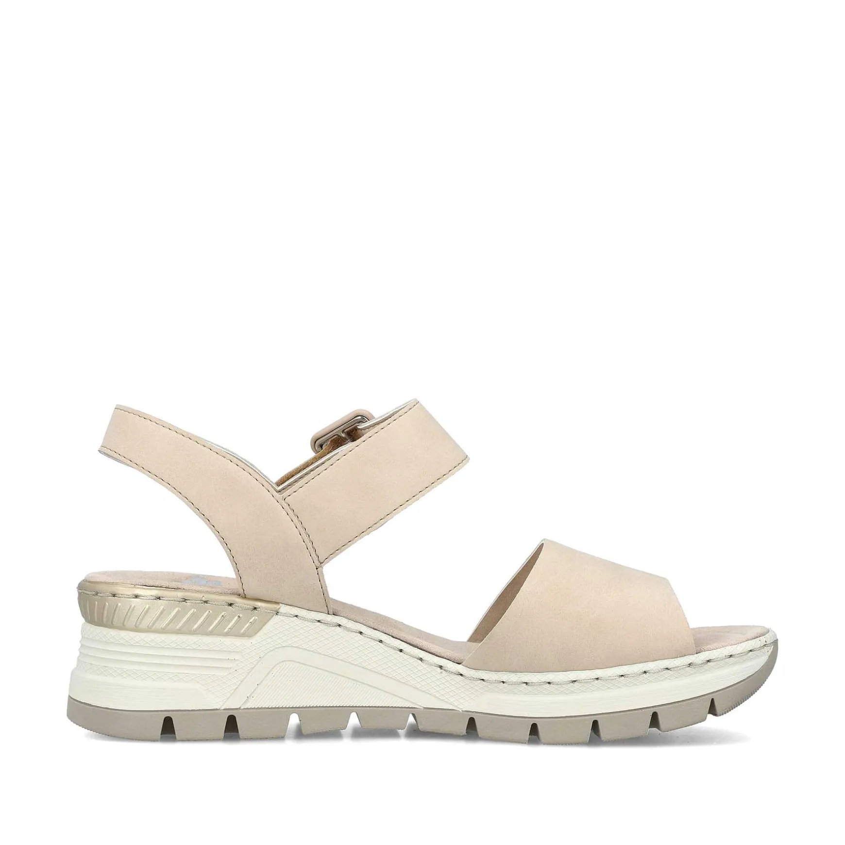 Rieker Women'S Wedge Sandals Champagne