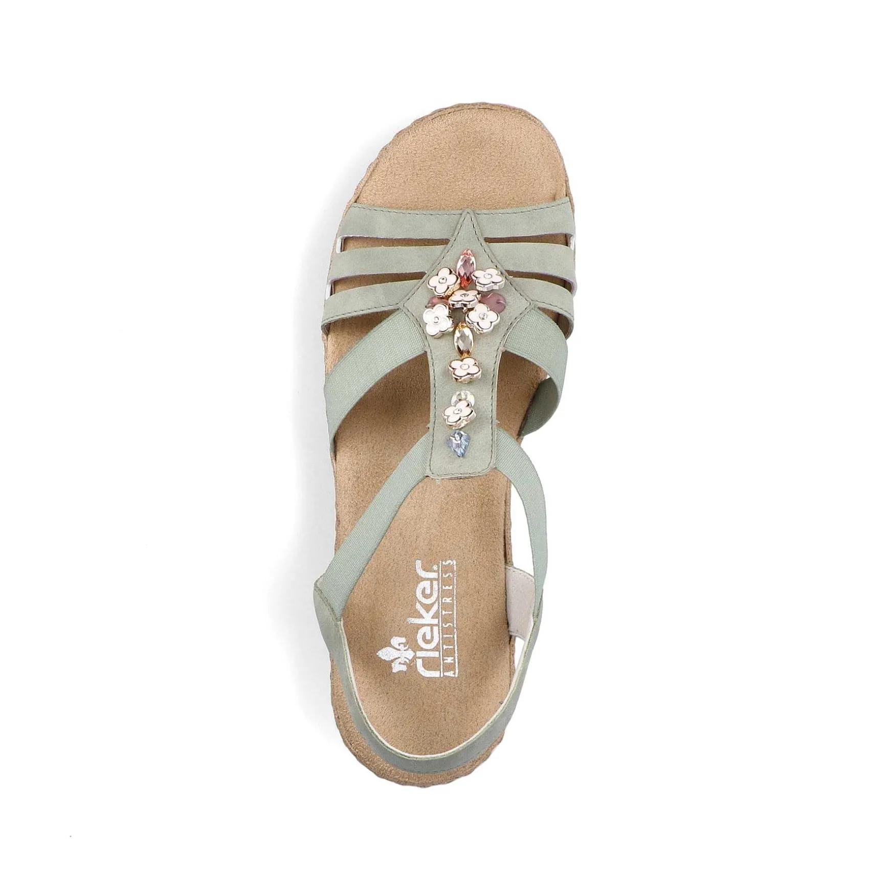 Rieker Women'S Wedge Sandals Mint Green