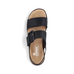 Rieker Women'S Wedge Sandals Jet Black