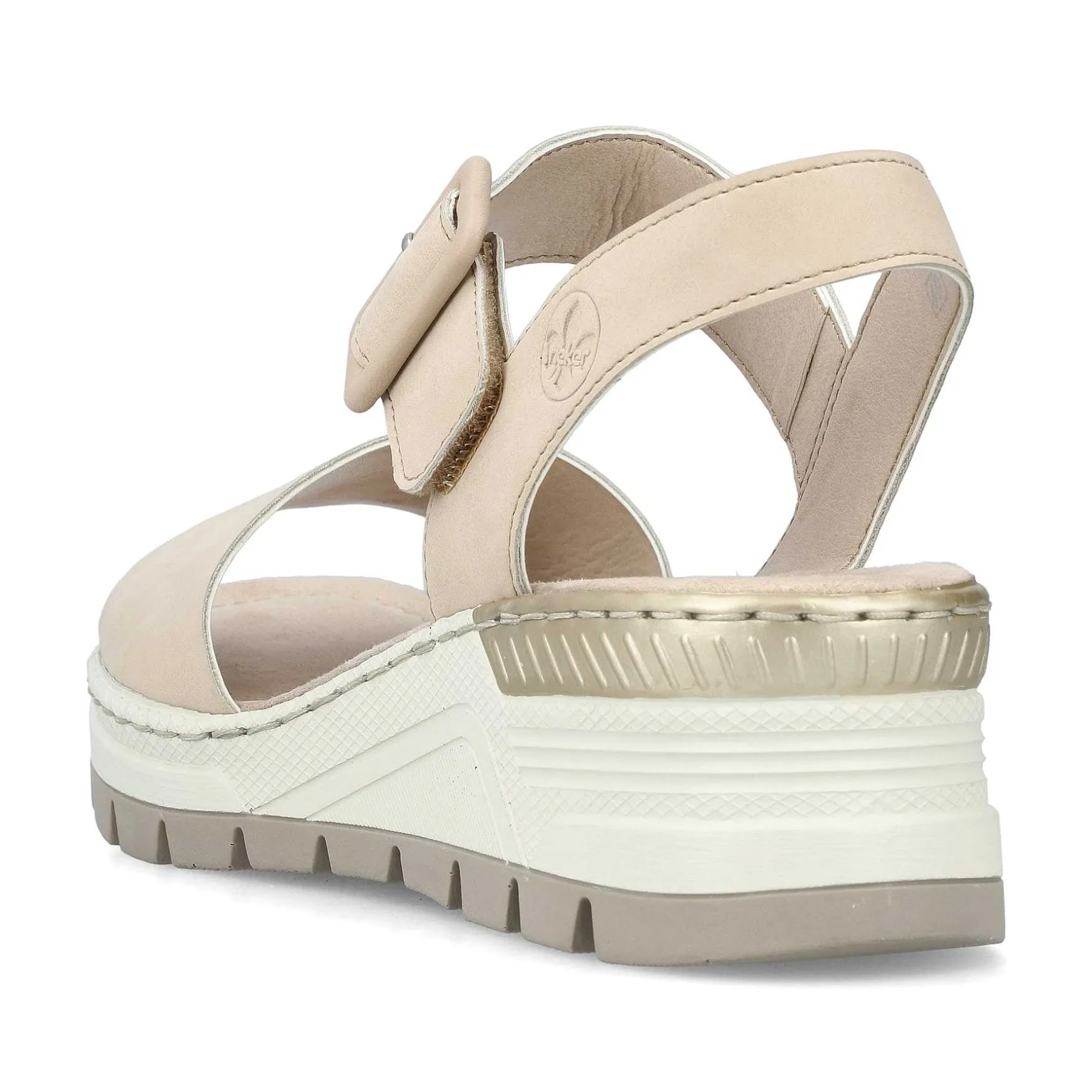 Rieker Women'S Wedge Sandals Champagne