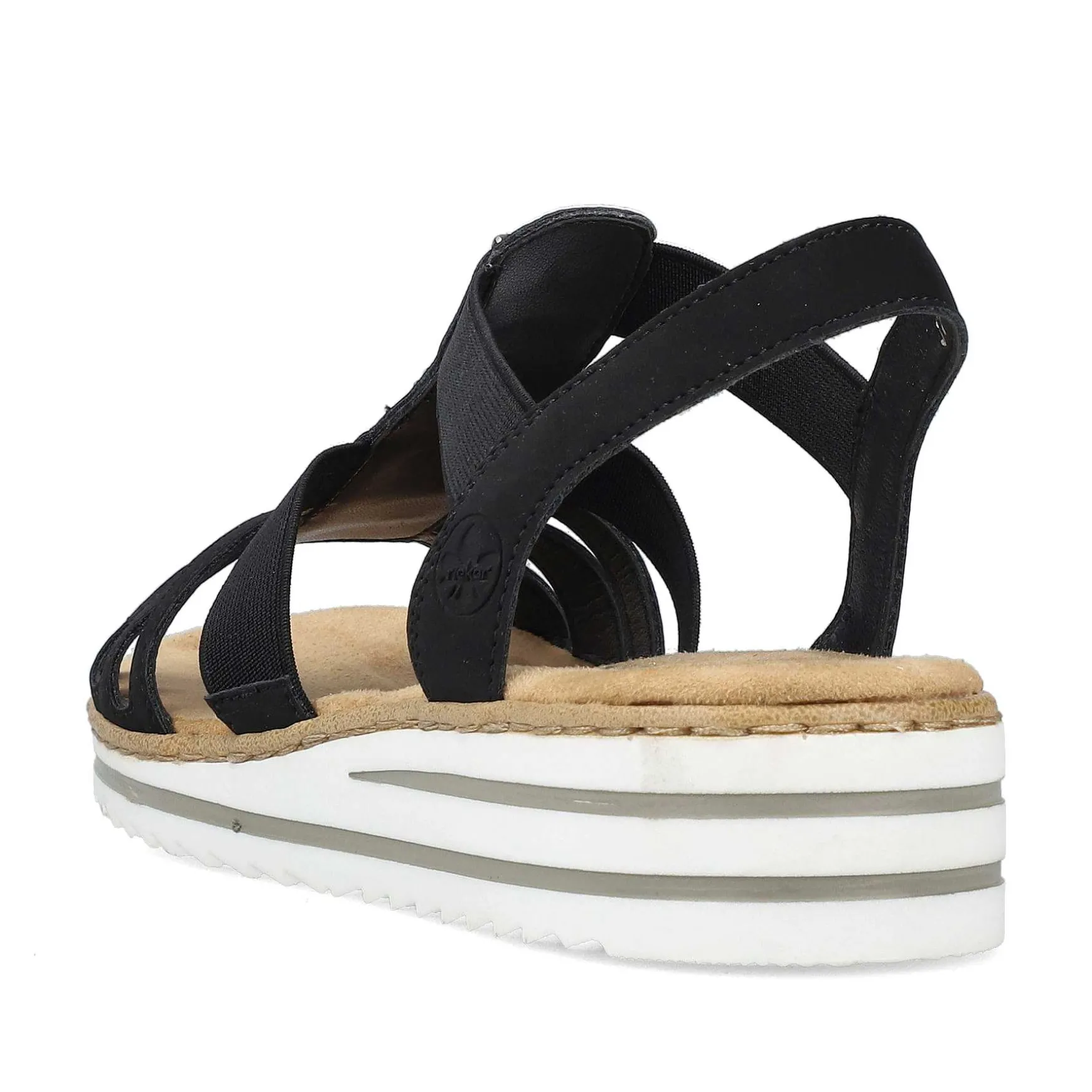 Rieker Women'S Wedge Sandals Night Black
