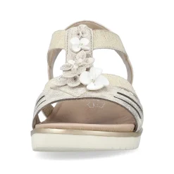 Rieker Women'S Wedge Sandals Light Beige