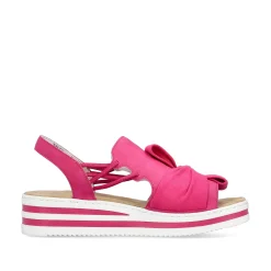 Rieker Women'S Wedge Sandals, Blood Pink