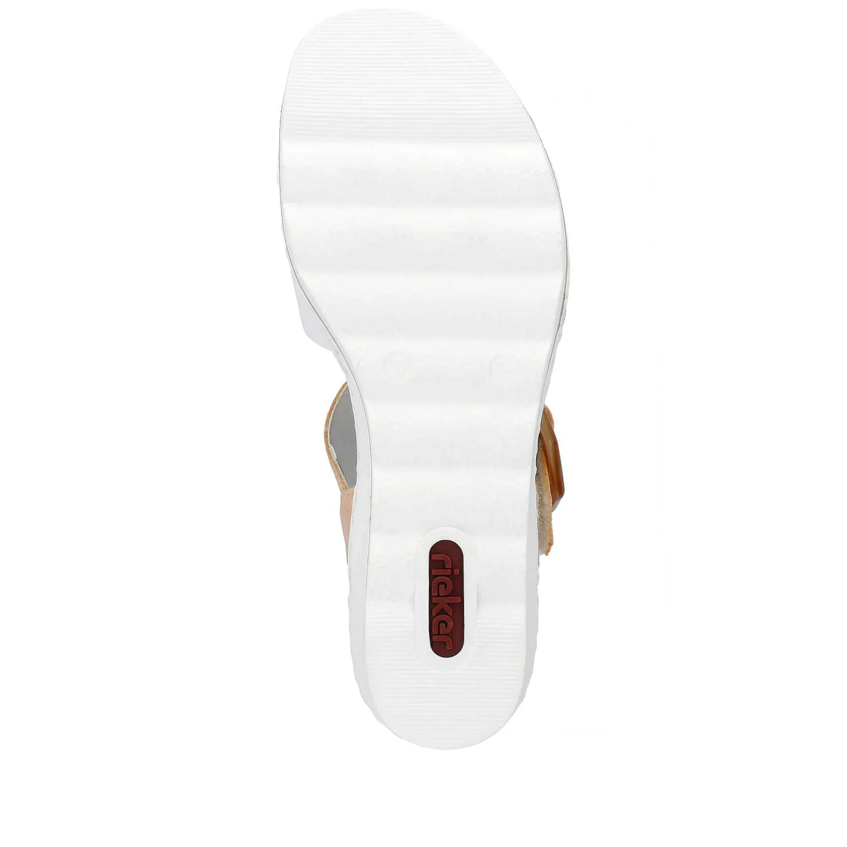 Rieker Women'S Wedge Sandals Snow White Peach