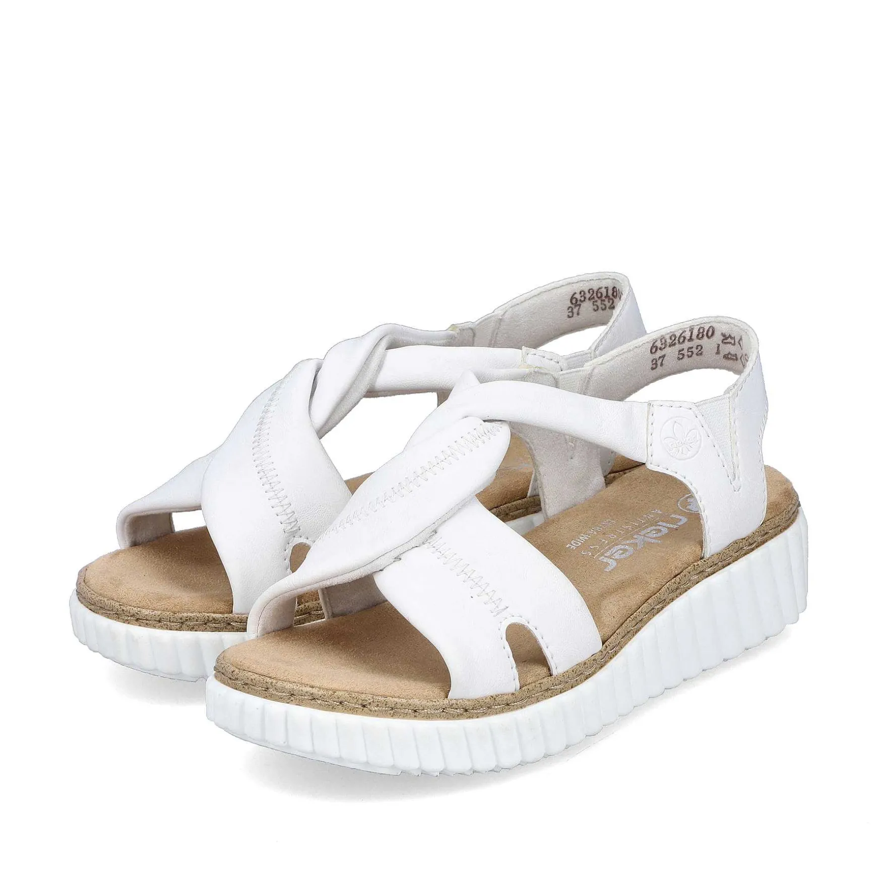 Rieker Women'S Wedge Sandals Snow White